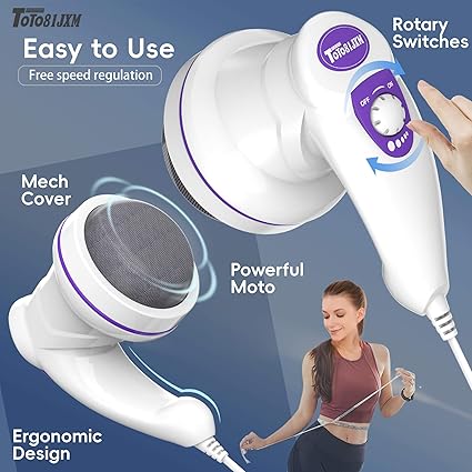 MANIPOL Portable Body Massager – Electric Handheld Pain Relief Machine for Full Body Blood Circulation | Neck, Shoulder, Waist, Arm, Hip, Thigh & Calf Massage (Imported)