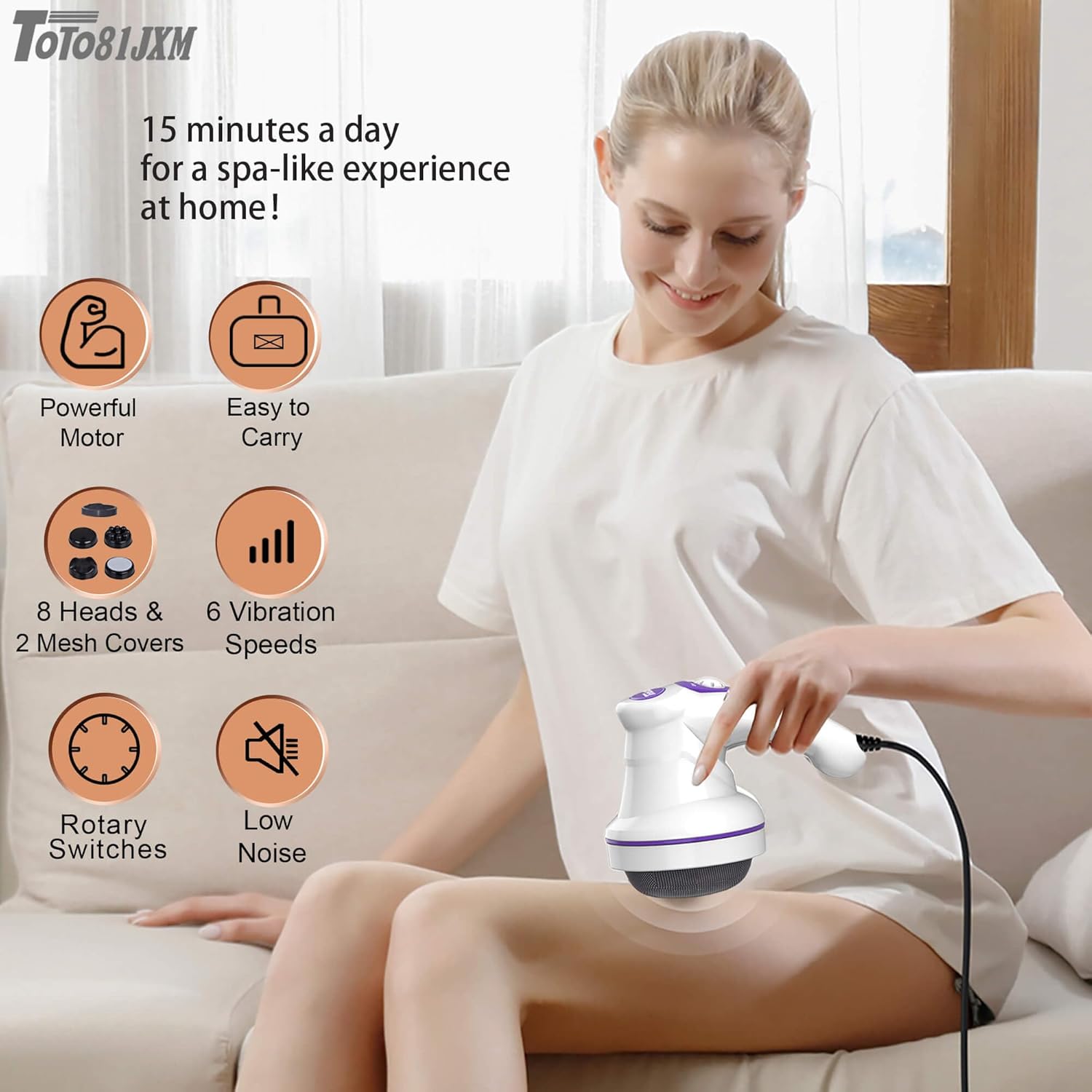 MANIPOL Portable Body Massager – Electric Handheld Pain Relief Machine for Full Body Blood Circulation | Neck, Shoulder, Waist, Arm, Hip, Thigh & Calf Massage (Imported)